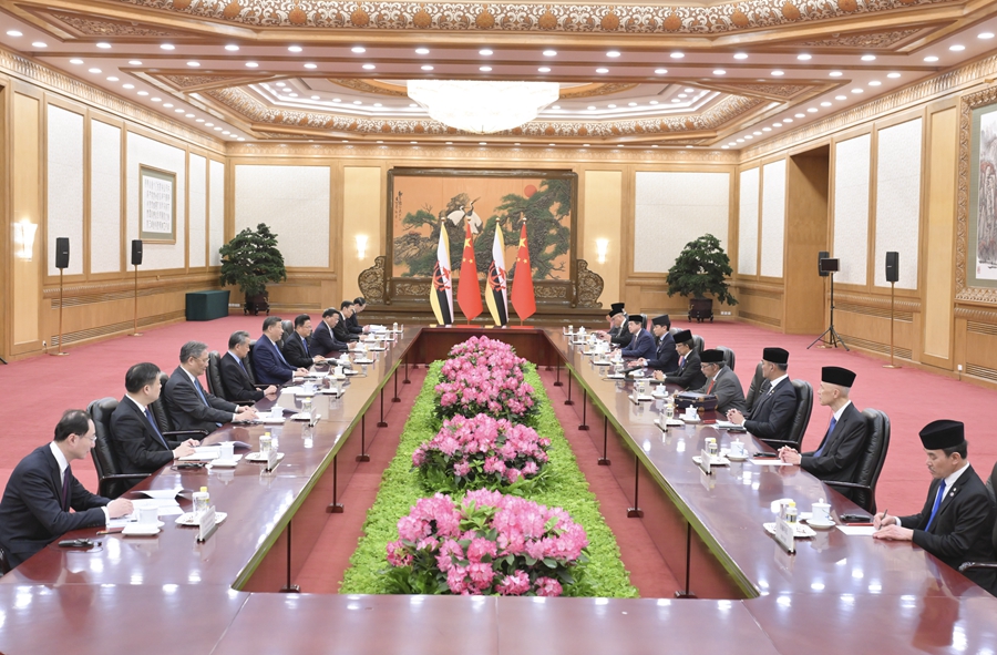 习同文莱苏丹哈桑纳尔会谈